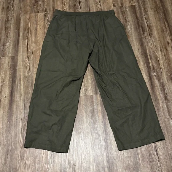 Universal Standard Olive Coastal Linen Pants, Small - Picture 3 of 8